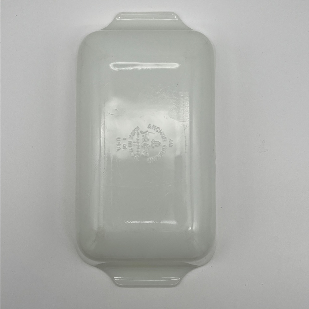 Vintage Anchor Hocking 441 Fire-King Meadow Green Milk Glass Baking Dish - 1 Qt - Picture 6 of 12